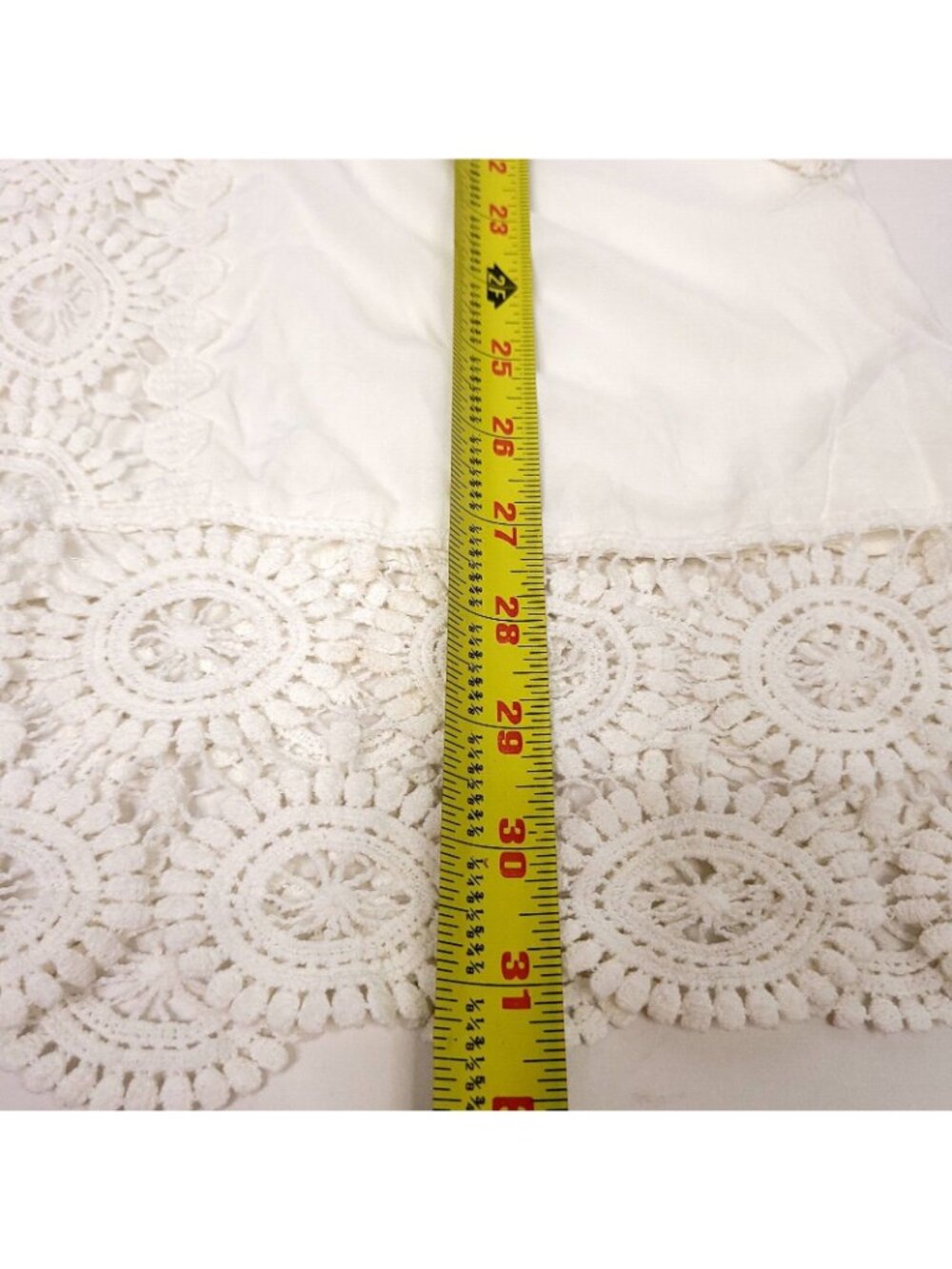 Solitaire Swim Beige Crochet Accent Swim Cover-Up Women’s Large - Picture 8 of 11